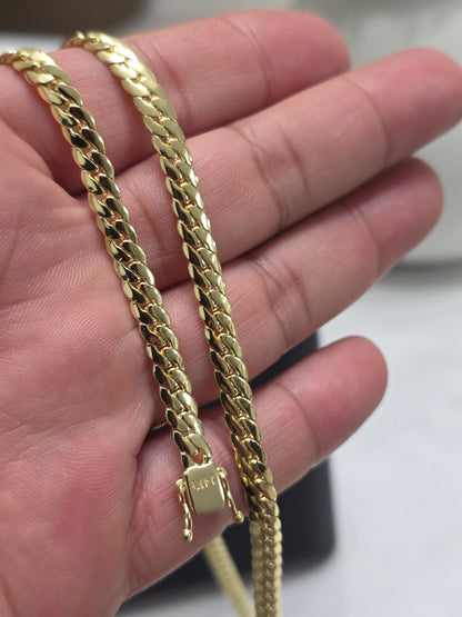 Set Miami Cuban y Brazalete 6mm(PVD) Hechas a Mano