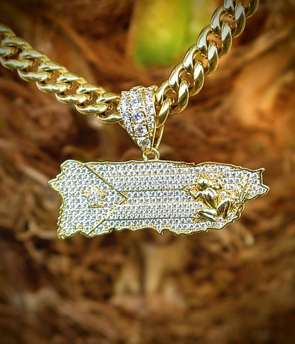 Best Seller Puerto Rico con Cadena Stainless Steel PVD