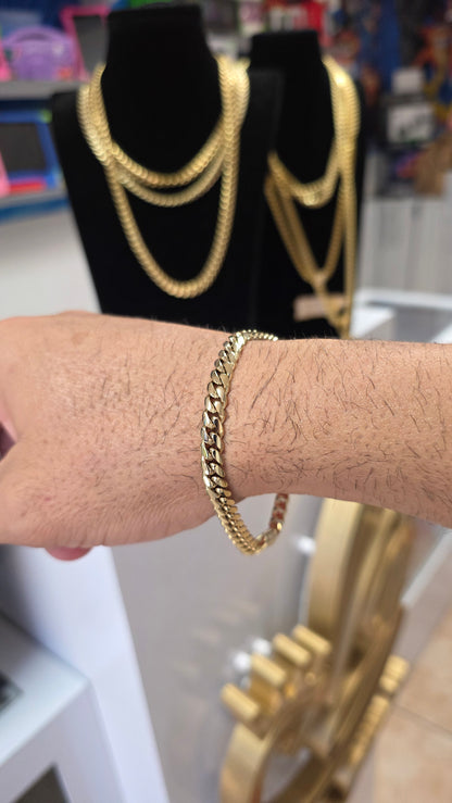 Nuevas PVD Premium Plus.  Brazalete 6mm 1 Año de Garantía Eslabón Pegados Hecho a mano