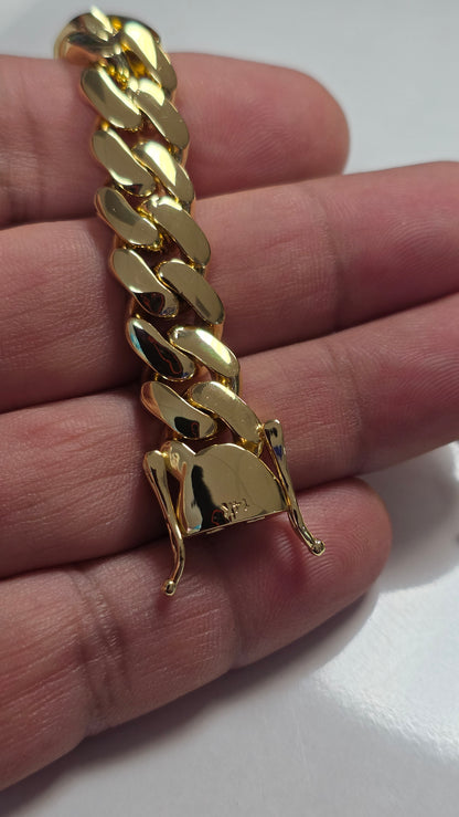 Set de Cubana 12mm  Hechas a Mano en  PVD( Eslabón Pegado)