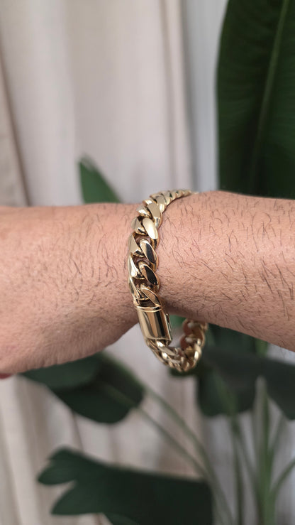 Nuevas PVD Premium Plus.  Brazalete 12mm                                  1 Año de Garantía Eslabón Pegados Hecho a mano