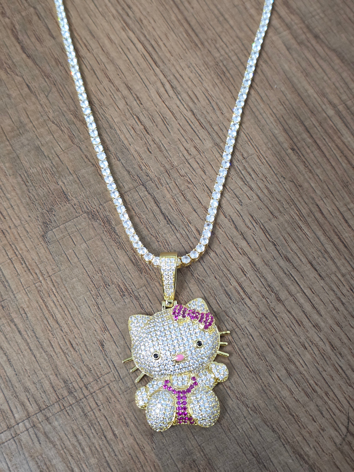 Kitty Cuban Tennis Chain PVD 💎