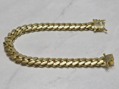 Brazalete Miami Cuban 10MM PVD,Hechas a Mano (Eslabón Pegado)