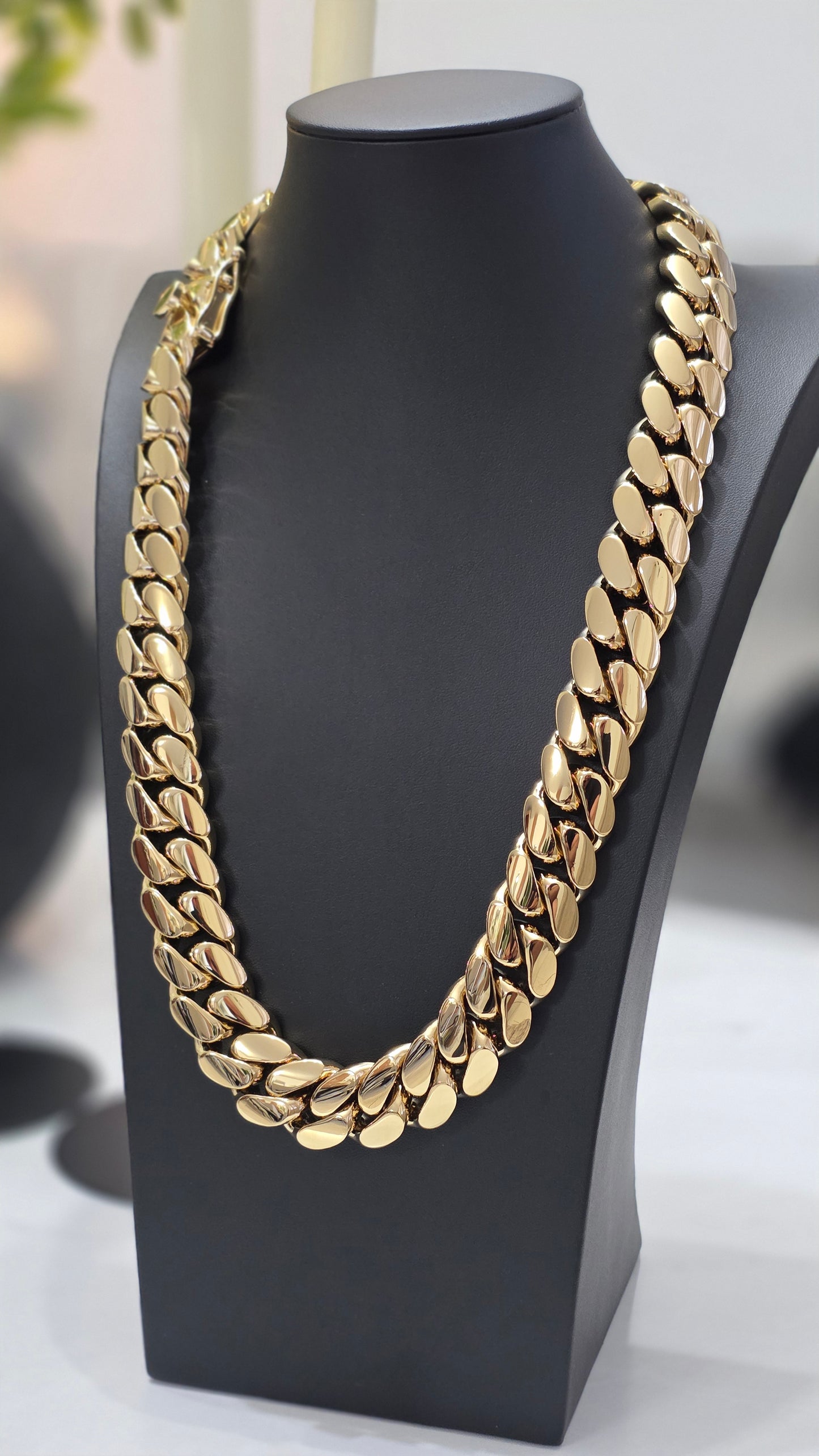 Miami Cuban 22MM (PVD PREMIUM )Hechas a Mano  (Eslabón Pegado)