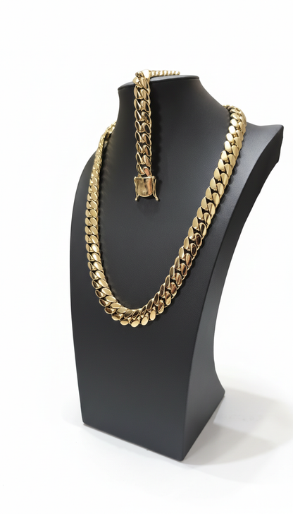 Miami Cuban 15MM                   PVD PREMIUM Hechas a Mano  (Eslabón Pegado)