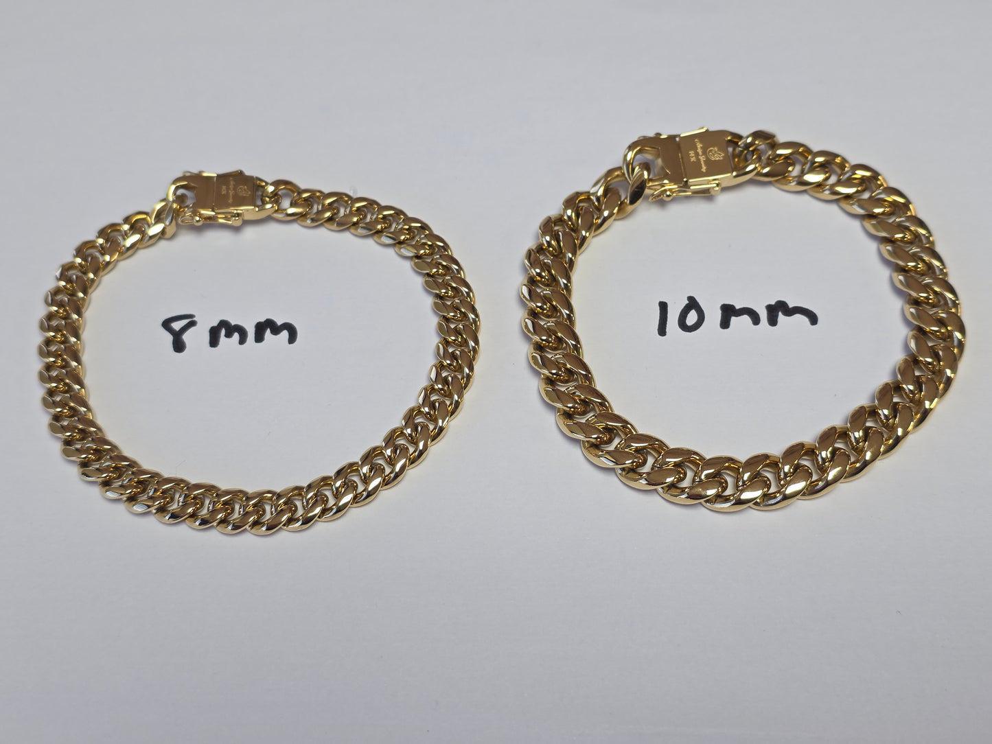 Brazalete Miami Cuban 8MM  PVD, 1 Año de Garantía