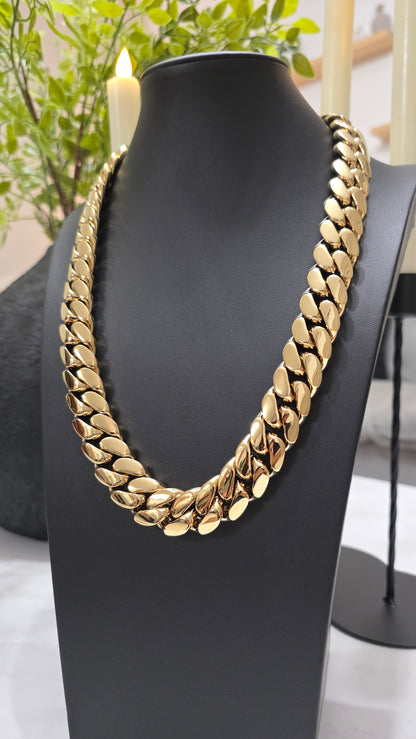 Miami Cuban 20MM                  PVD PREMIUM Hechas a Mano  (Eslabón Pegado)