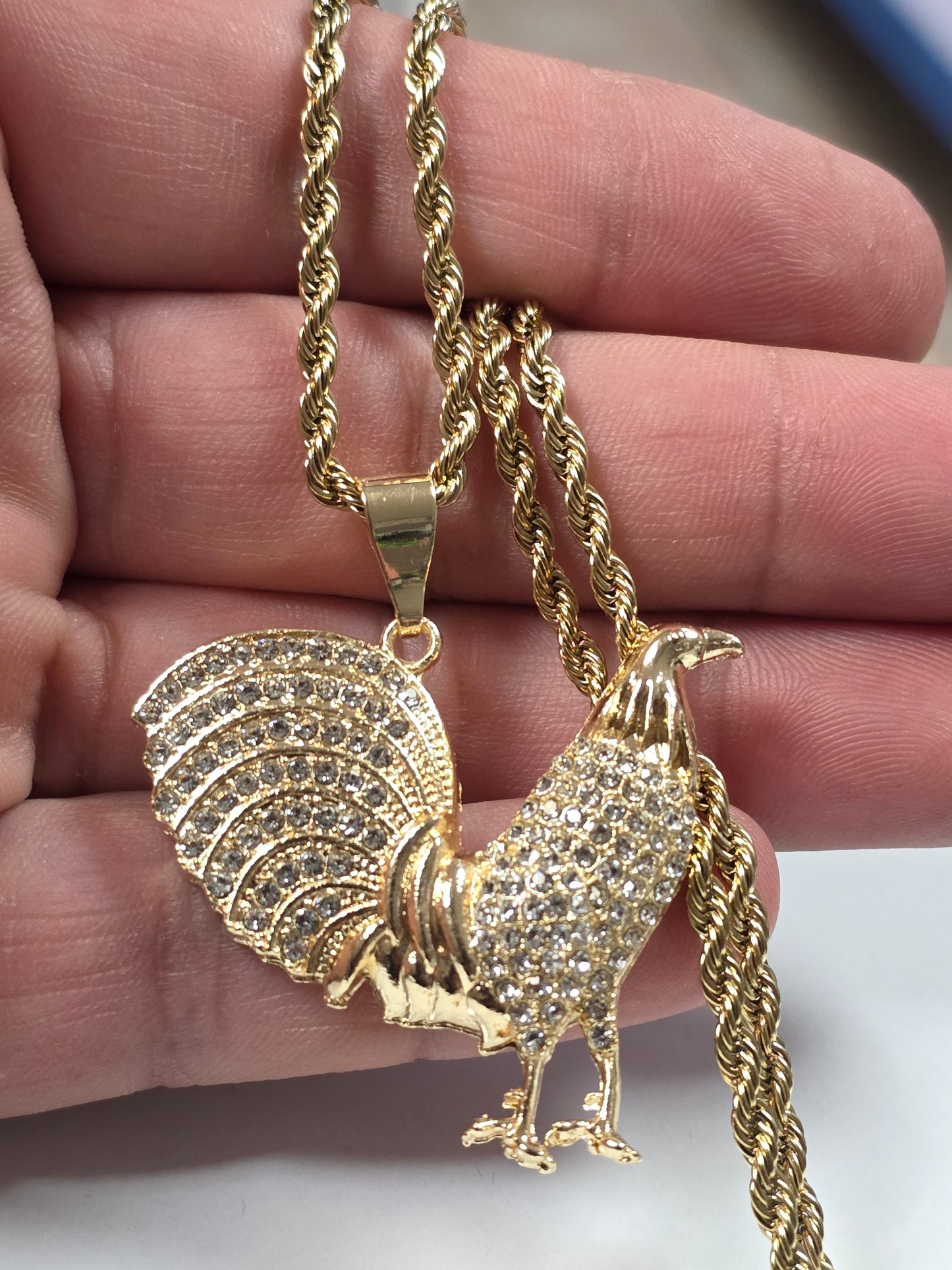 Soga 3mm PVD Stainless steel + Charm de Gallo