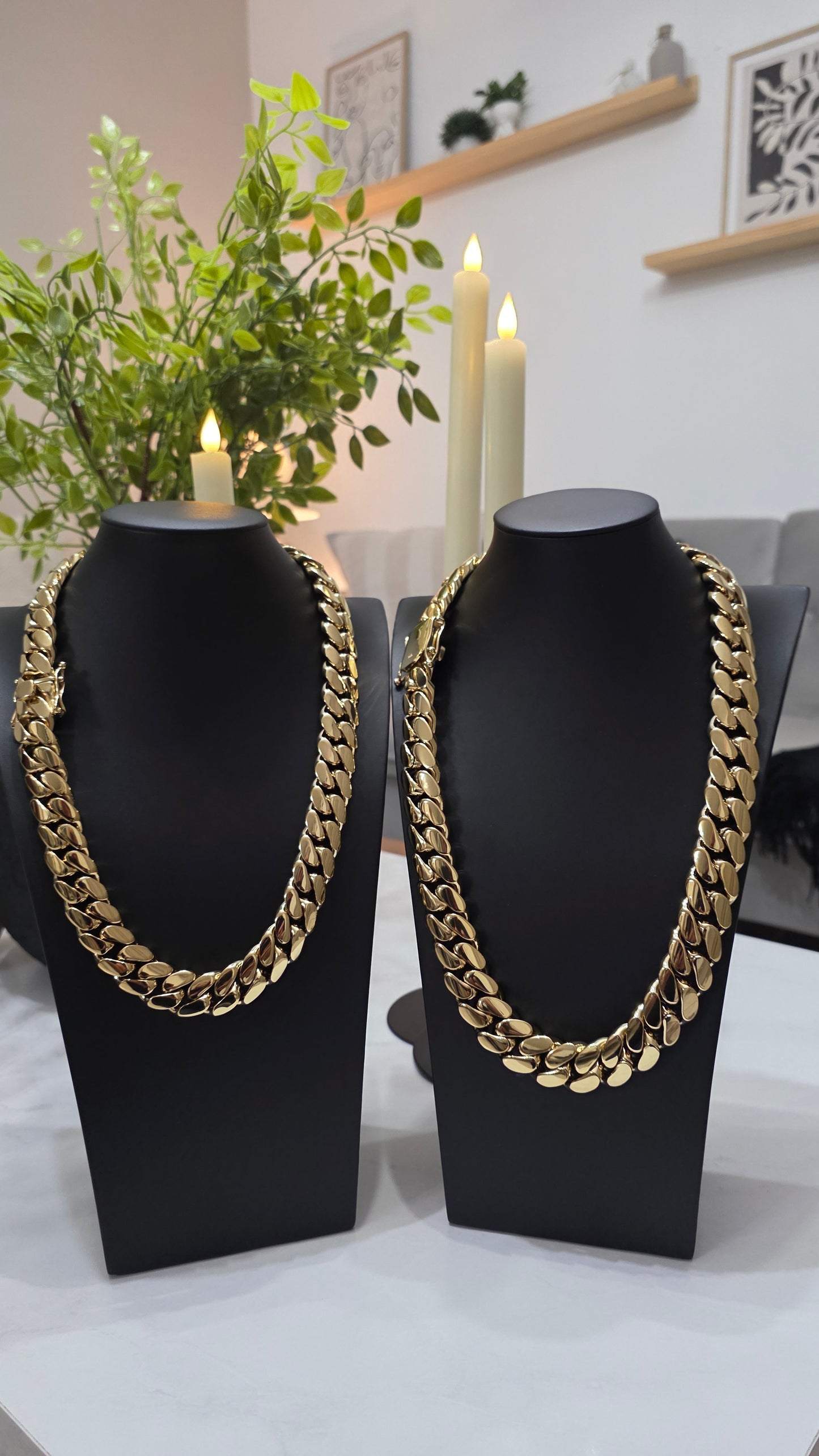 Miami Cuban 20MM                  PVD PREMIUM Hechas a Mano  (Eslabón Pegado)