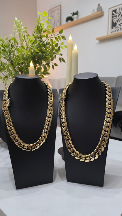 Miami Cuban 20MM                  PVD PREMIUM Hechas a Mano  (Eslabón Pegado)