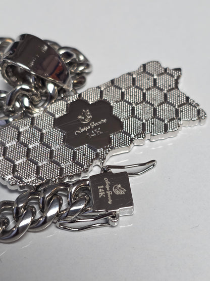 Bello Charm de Puerto Rico  Stainless Steel (Plateado)