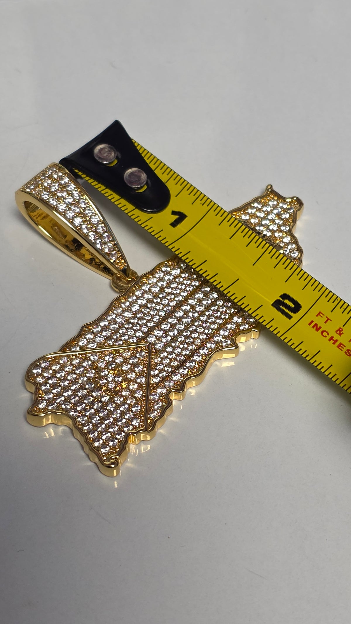 Cubana 14mm x 24" + Charm de Puerto Rico 2.5"  (Stainless Steel) PVD Premium Xtreme