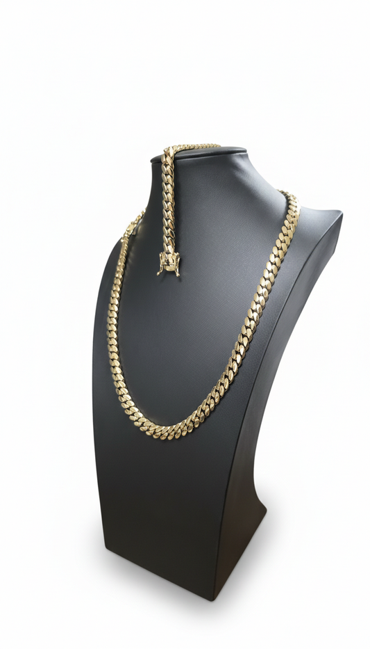 Cubana Miami Cuban 10MM (PVD PREMIUM )Hechas a Mano  (Eslabón Pegado)