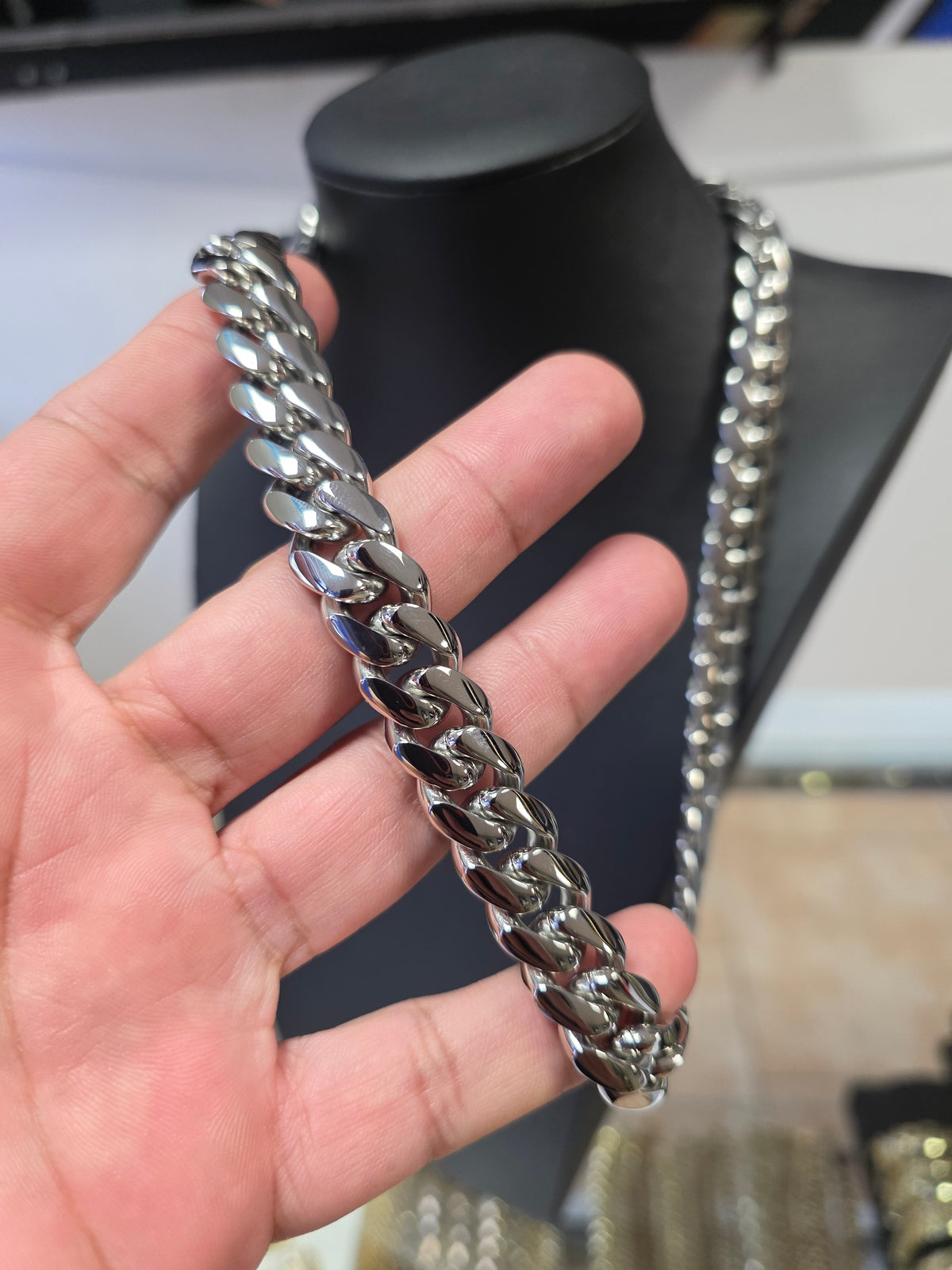 New Set Cubana Miami 15mm (Stainless Steel uso Diario) + Dije