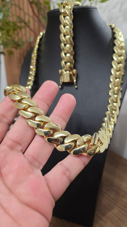 Set de 20mm x 26"     Hechas a Mano PVD Eslabón Pegado