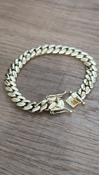 Cubana Miami Cuban 10MM (PVD PREMIUM )Hechas a Mano  (Eslabón Pegado)