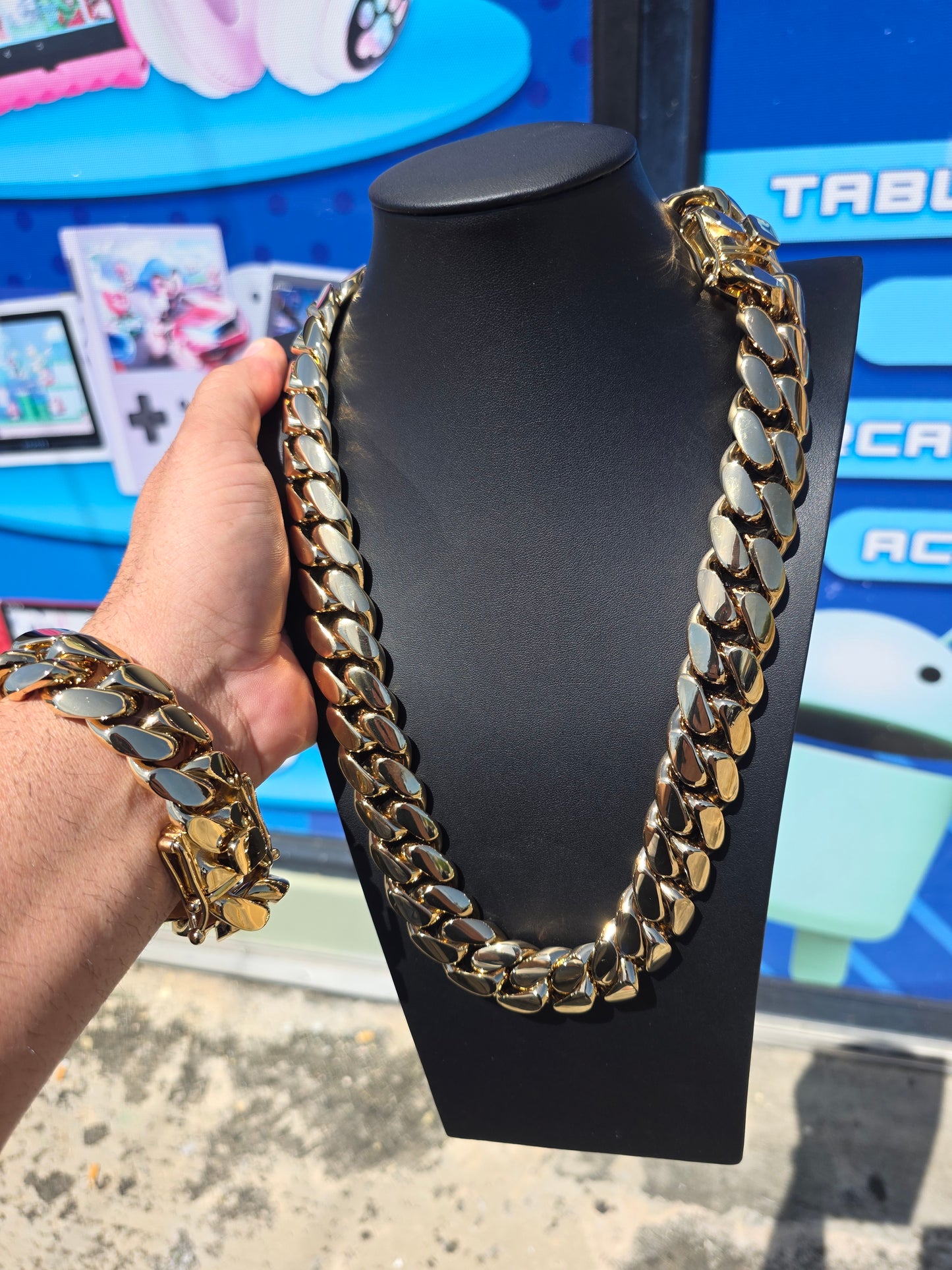 Miami Cuban 24MM (PVD PREMIUM )Hechas a Mano  (Eslabón Pegado)