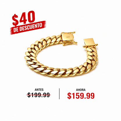 $40 de Descuento            Brazalete Miami Cuban 15MM (PVD PREMIUM )Hechas a Mano  (Eslabón Pegado)