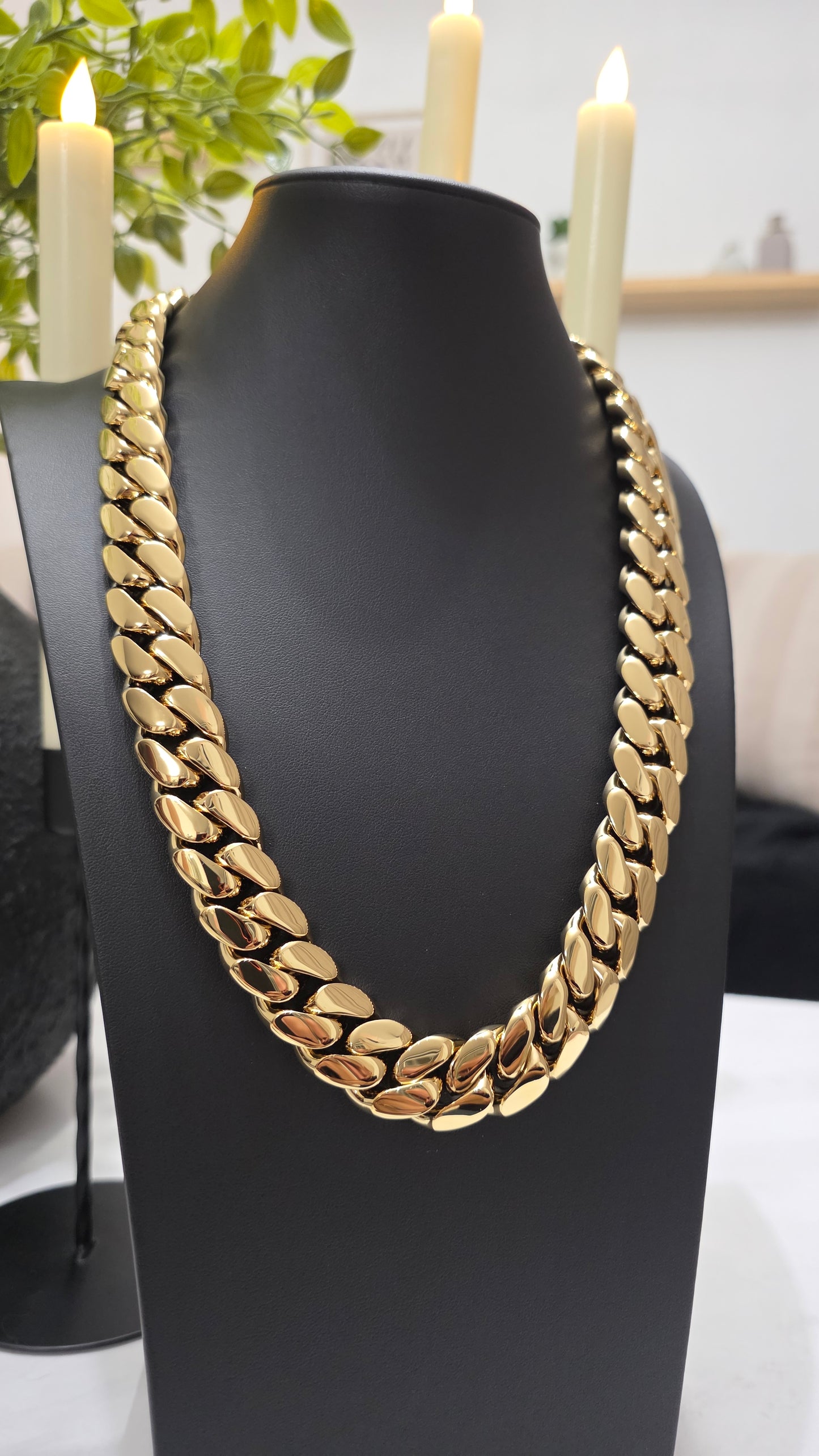 Miami Cuban 20MM                  PVD PREMIUM Hechas a Mano  (Eslabón Pegado)