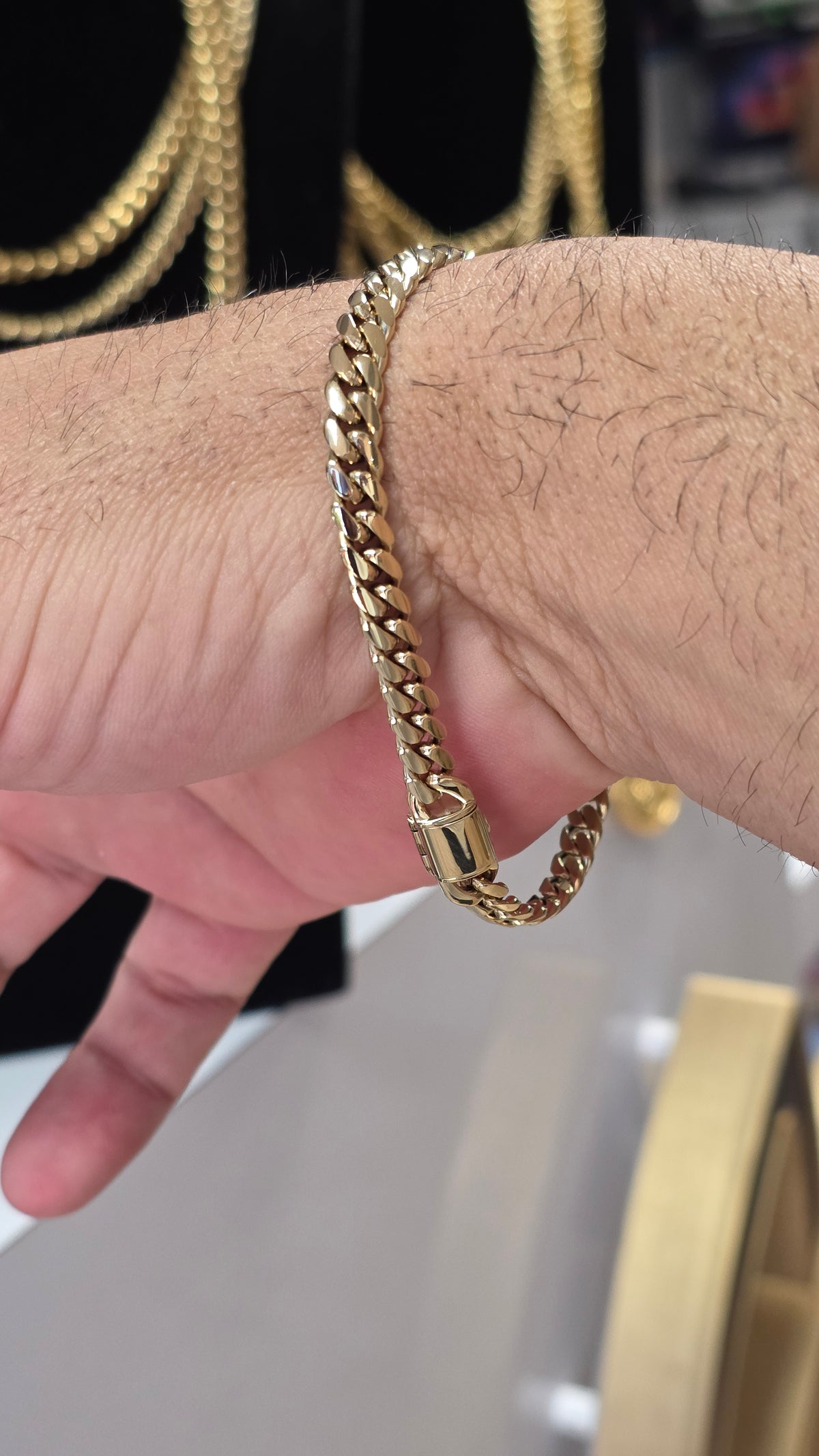Nuevas PVD Premium Plus.  Brazalete 6mm 1 Año de Garantía Eslabón Pegados Hecho a mano