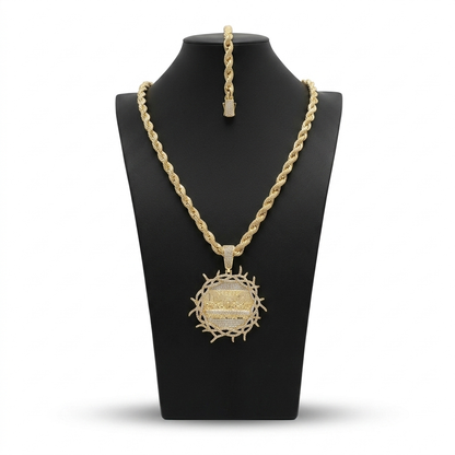 Set Ice Rope Chain + La última cena 8mm ( PVD)