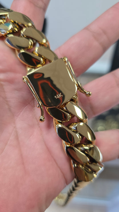 Nuevo PVD Premium Xtreme     Set 20MM Cubana Miami     Hechas a Mano (Eslabón Pegado)