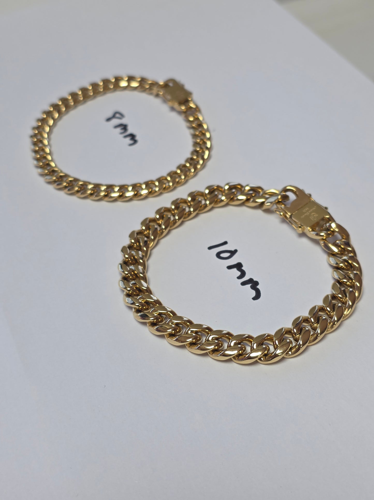 Brazalete Miami Cuban 10MM x 8.5" PVD, 1 Año de Garantía