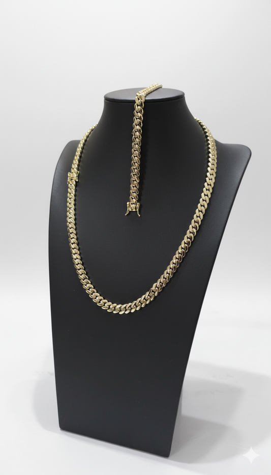 Set de 8mm  Hechas a Mano PVD Eslabón Pegado