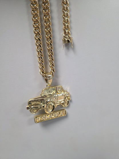 Bello Charm de Jeep Samurai Stainless Steel + Cadena 10mm  (1 Año de Garantía)
