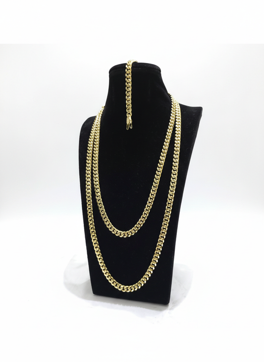 Lo Nuevo PVD color 14kt Real.                       Set 8mm Stainless steel PVD, 1 Año de Garantía