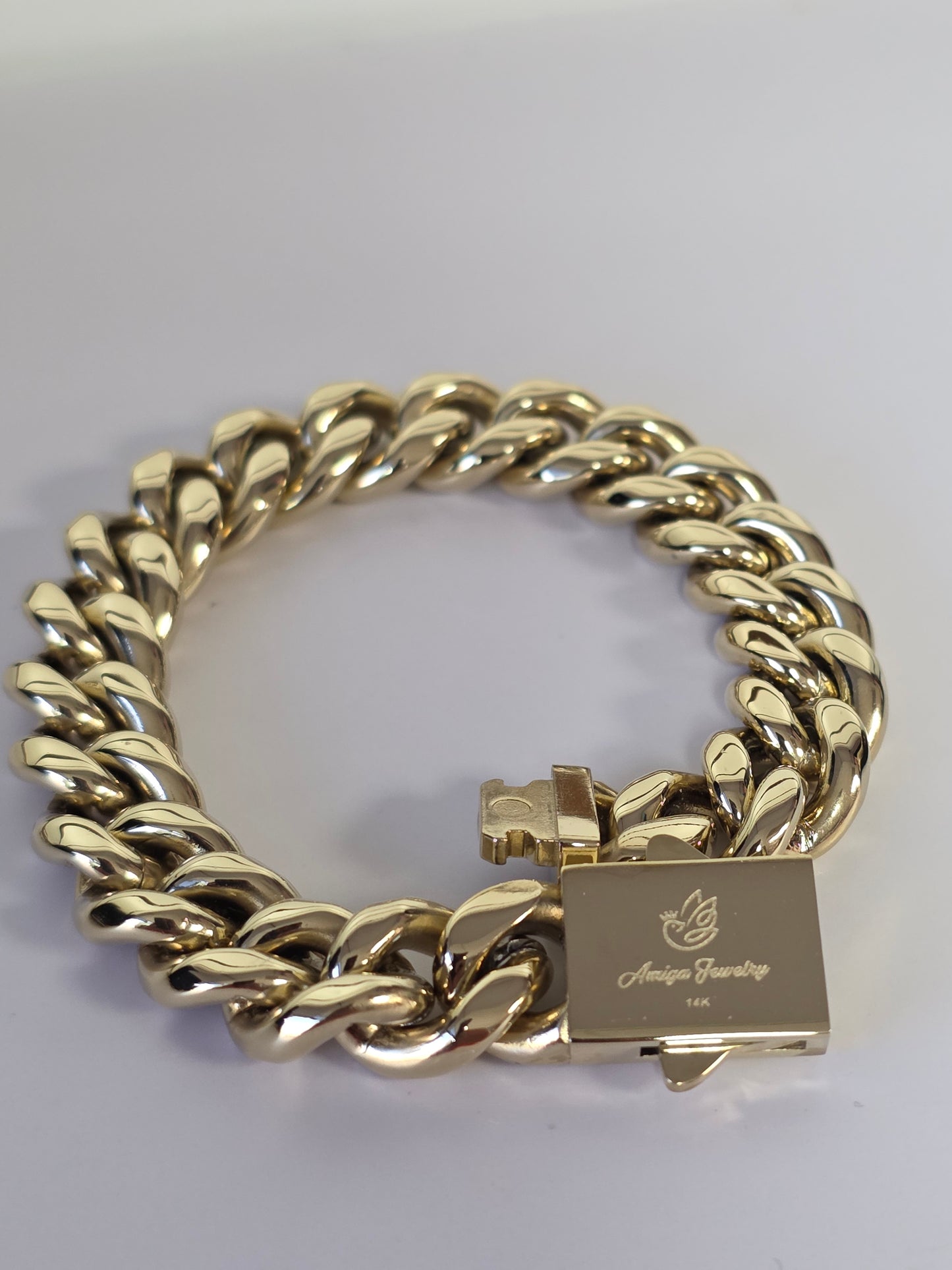 Set Cubana Stainless Steel PVD 12mm Color 14K Real                                         1 Año de Garantía