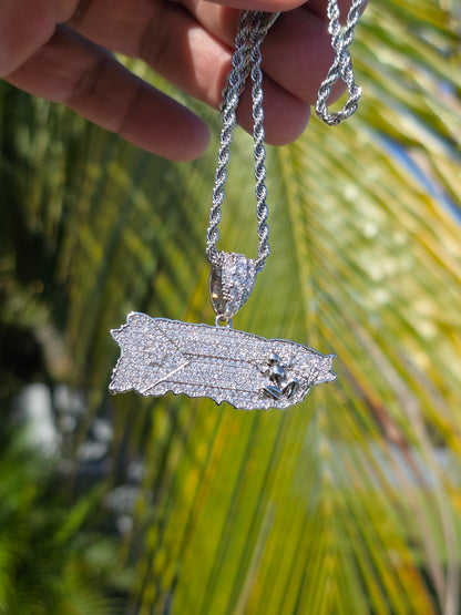 Bello Charm de Puerto Rico  Stainless Steel (Plateado)