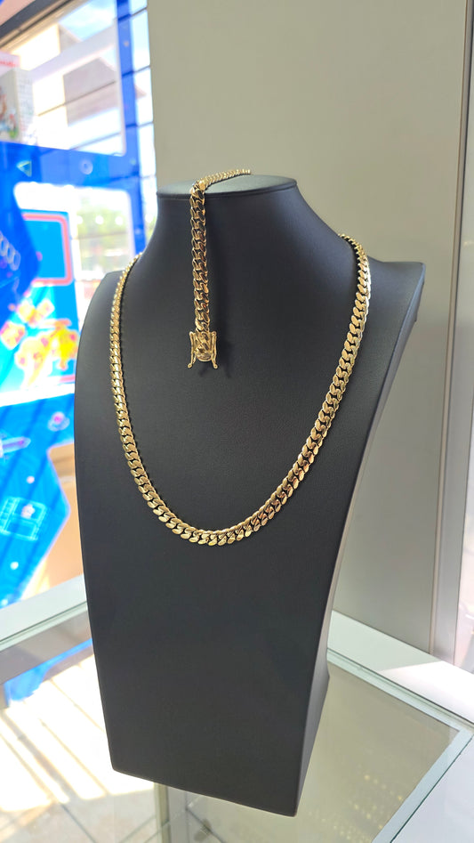 Cubana Miami Cuban 8MM (PVD PREMIUM )Hechas a Mano  (Eslabón Pegado)