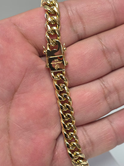 Brazalete Miami Cuban 8MM  PVD, 1 Año de Garantía