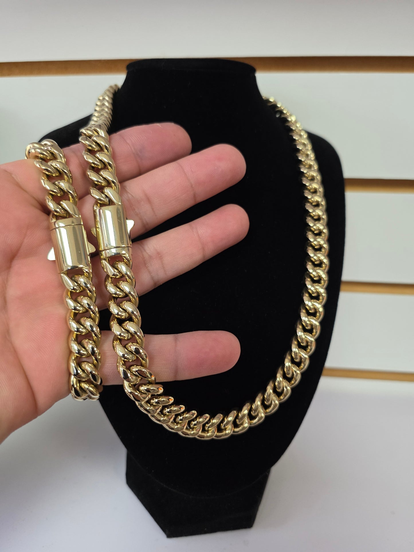 Set Cubana Stainless Steel PVD 12mm Color 14K Real                                         1 Año de Garantía