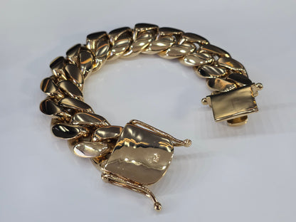 Brazalete Miami Cuban 24MM (PVD PREMIUM )Hechas a Mano  (Eslabón Pegado)