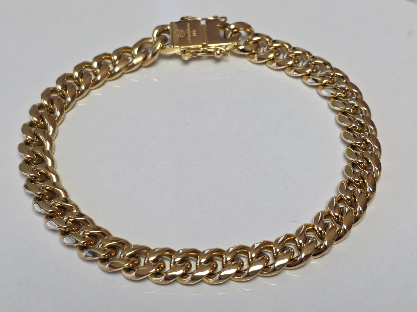 Brazalete Miami Cuban 8MM  PVD, 1 Año de Garantía