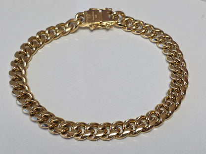 Brazalete Miami Cuban 8MM  PVD, 1 Año de Garantía