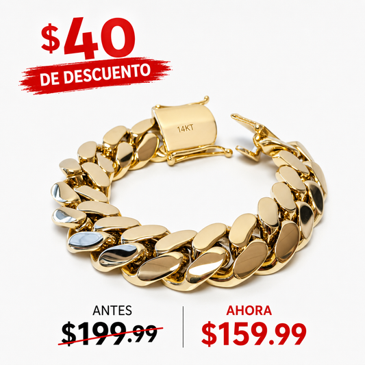$40 de Descuento           Brazalete Miami Cuban 20MM (PVD PREMIUM )Hechas a Mano  (Eslabón Pegado)