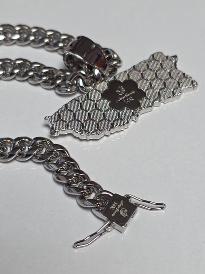 Bello Charm de Puerto Rico  Stainless Steel (Plateado)