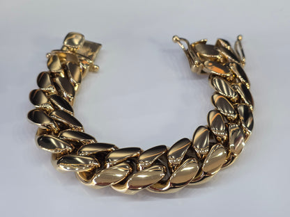 Brazalete Miami Cuban 24MM (PVD PREMIUM )Hechas a Mano  (Eslabón Pegado)