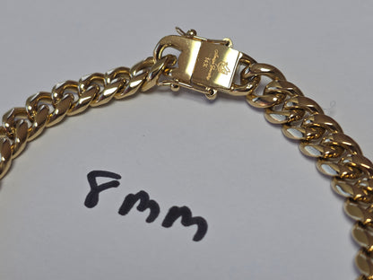 Brazalete Miami Cuban 8MM  PVD, 1 Año de Garantía