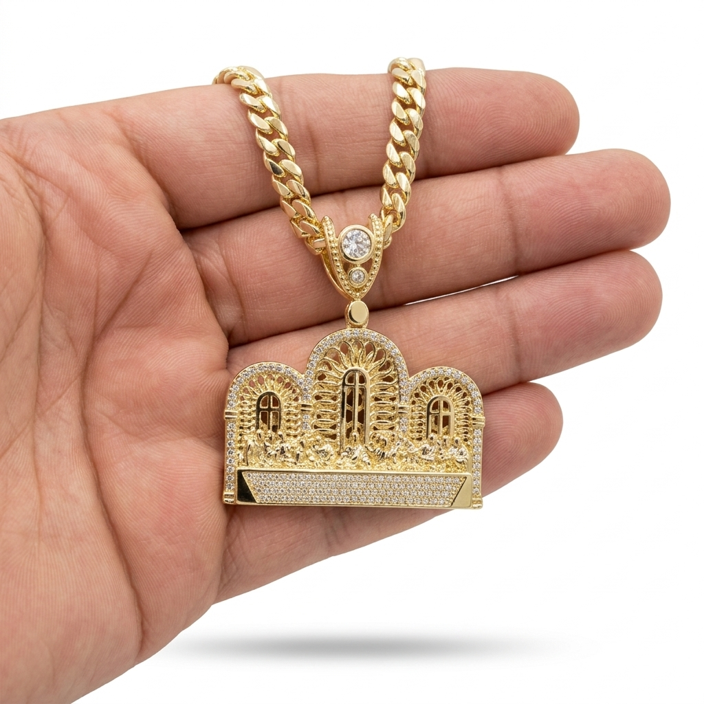 Set 6mm  Hechas a Mano PVD Eslabón Pegado+ Última Cena