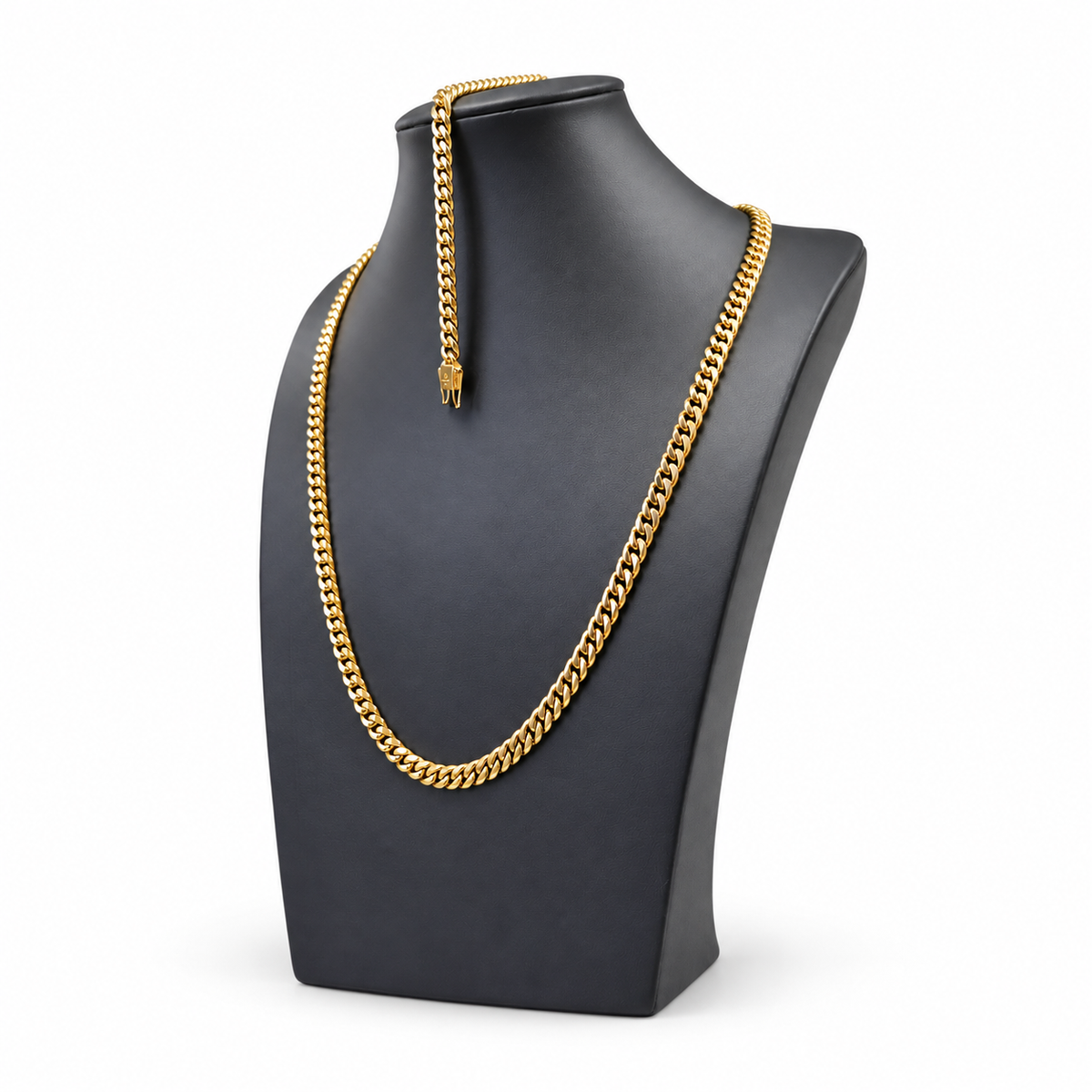Cadena Miami Cuban 6mm  Brazalete Gratis. Uso diario                         ( 1 año de Garantía)