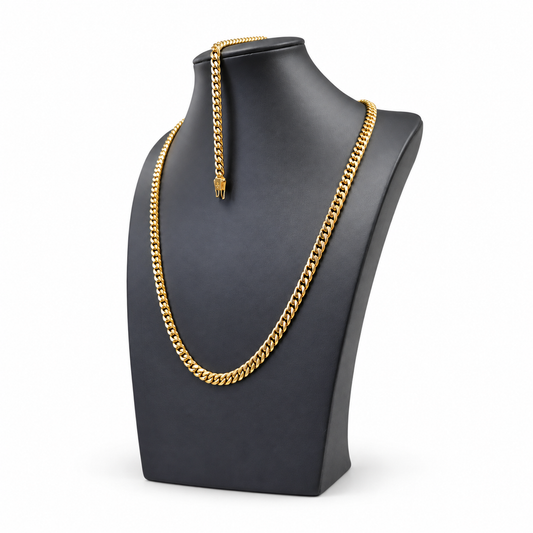 Cadena Miami Cuban 6mm  Brazalete Gratis. Uso diario                         ( 1 año de Garantía)
