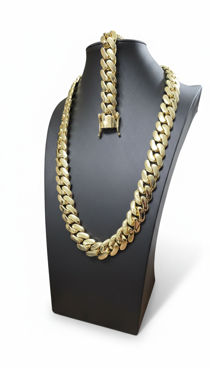 Set de 20mm x 26"     Hechas a Mano PVD Eslabón Pegado