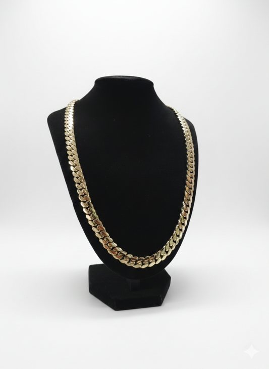 Set  Miami Cuban 10MM (PVD PREMIUM )Hechas a Mano  (Eslabón Pegado)