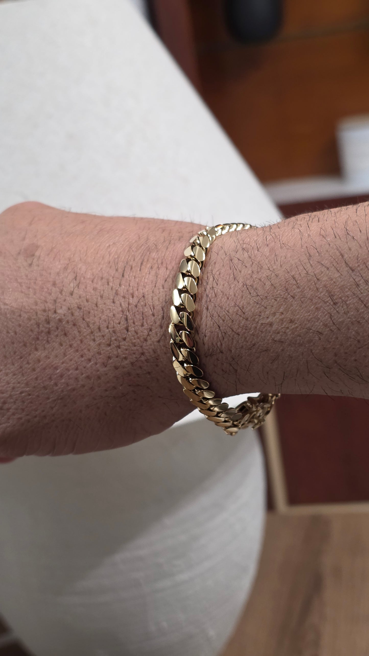 Brazalete Miami Cuban 8MM (PVD PREMIUM )Hechas a Mano  (Eslabón Pegado)