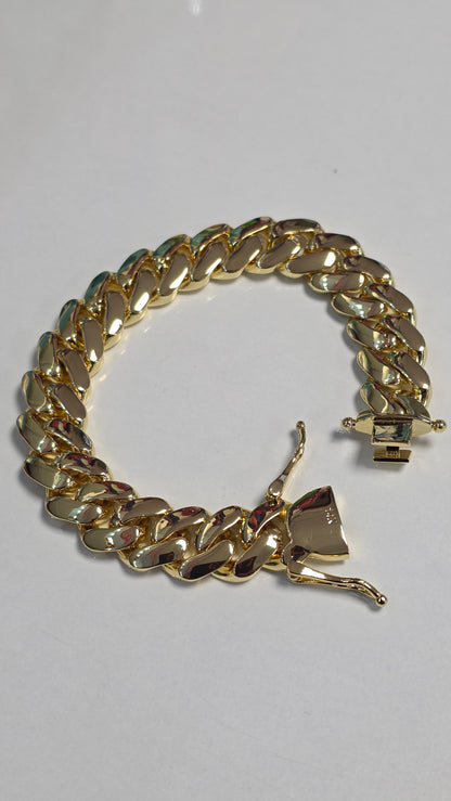 Brazalete Miami Cuban 15 MM PVD,Hechas a Mano