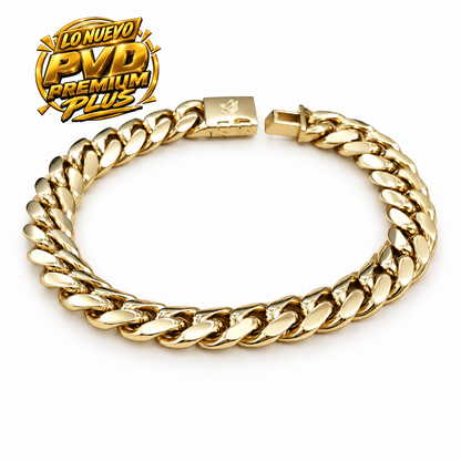 Miami Cuban 10MM                     PVD PREMIUM Plus Hechas a Mano  (Eslabón Pegado)                 1 Año de Garantía
